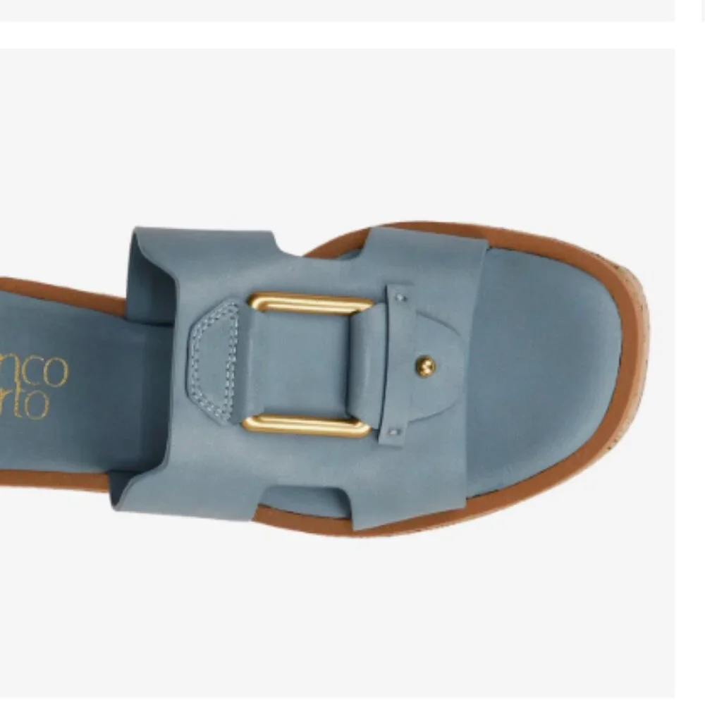 NEW Franco Sarto Hesta Wedge Sandal Denim